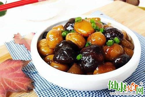 冬日美食:香菇烧板栗素食赛过荤